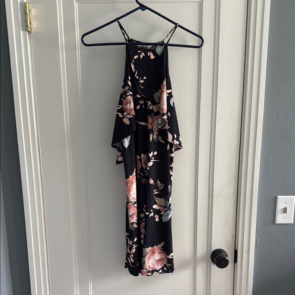 Floral Halter Midi Dress